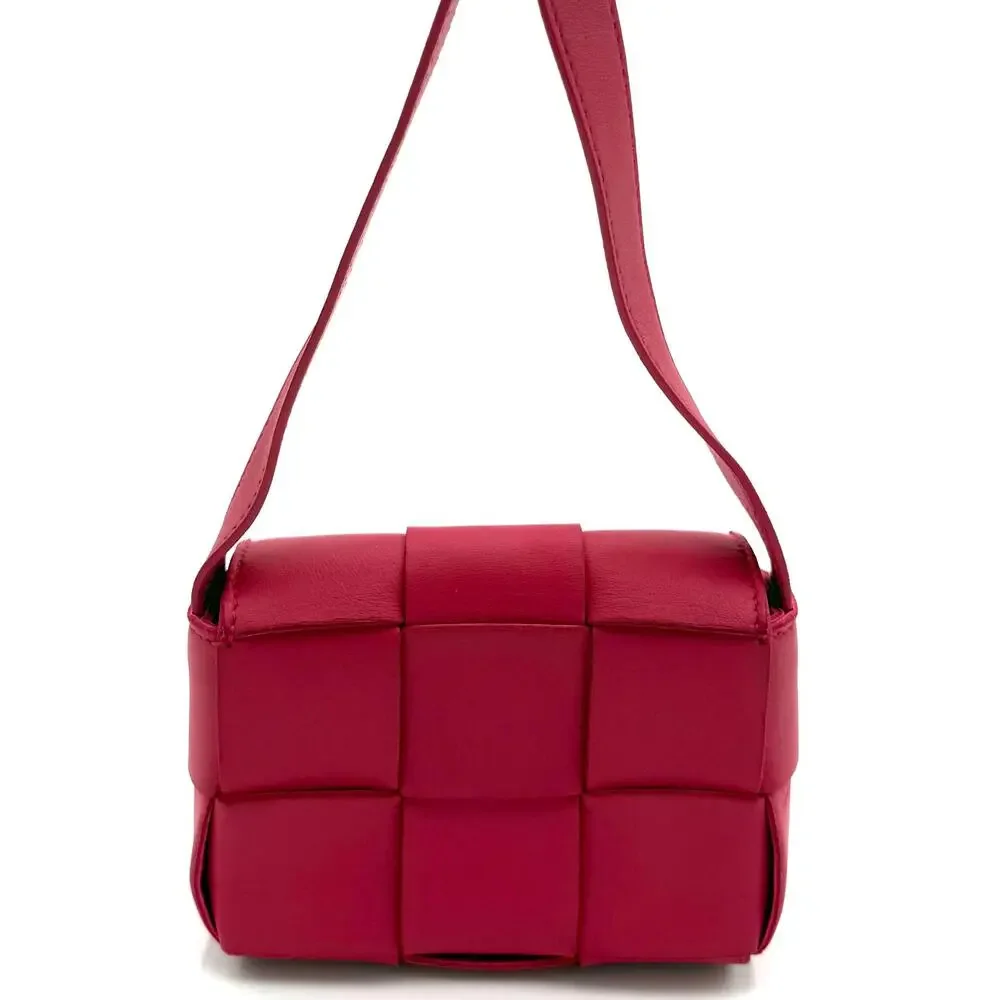 Cassette Candy Mini Intrecciato Leather Crossbody Bag